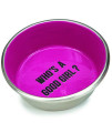 Proselect Chitchat Stainless Dog Bowl - Pink